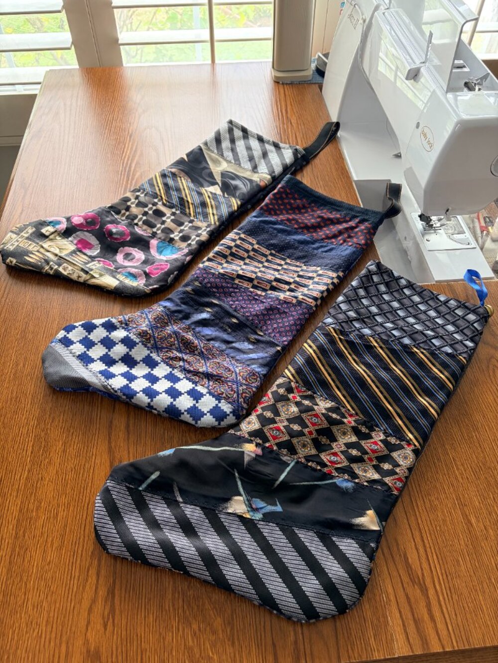 Scrappy Necktie Holiday Stockings